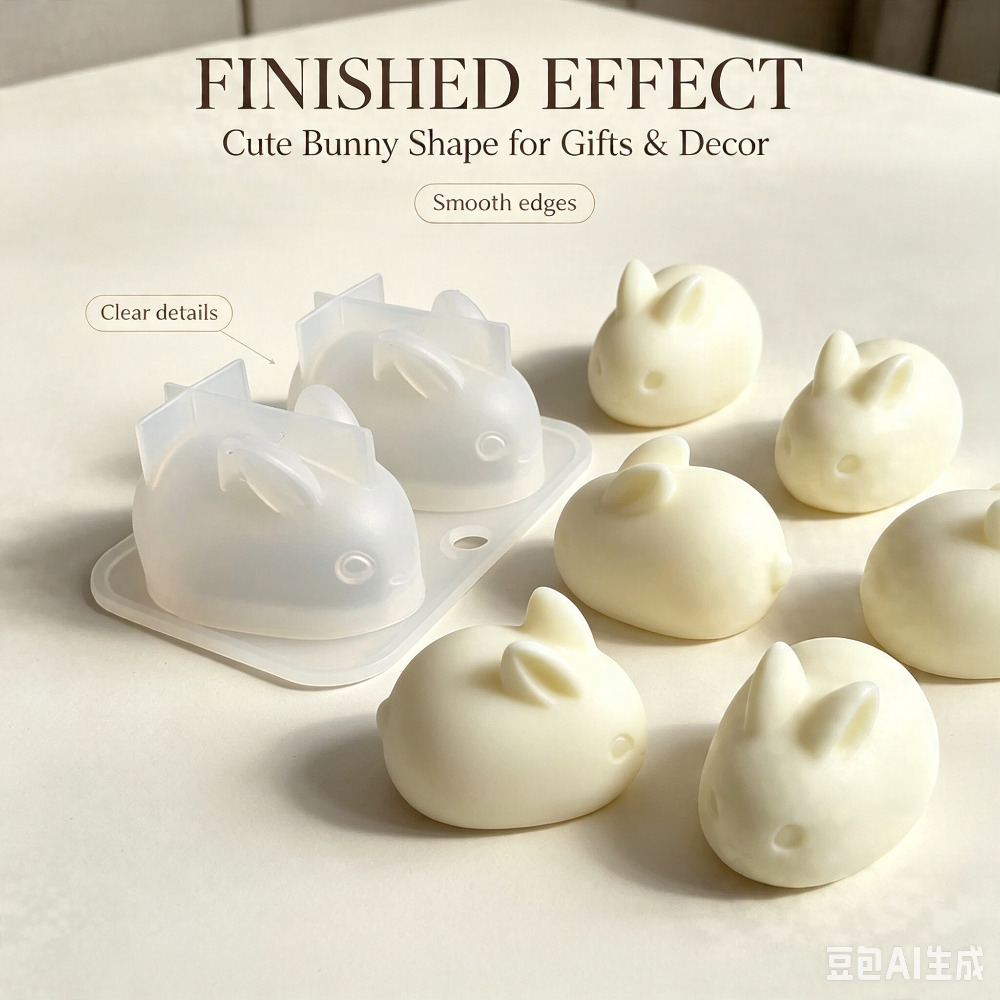 Candle Making Tutorial - Molde de Silicone 3D Mini Coelho
