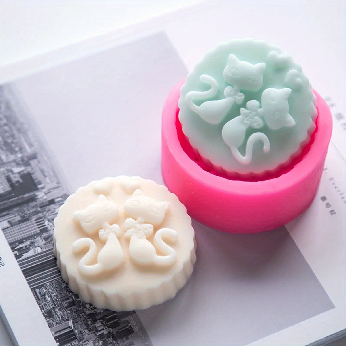 Candle Making Jelly - Molde de Silicone de Gato de