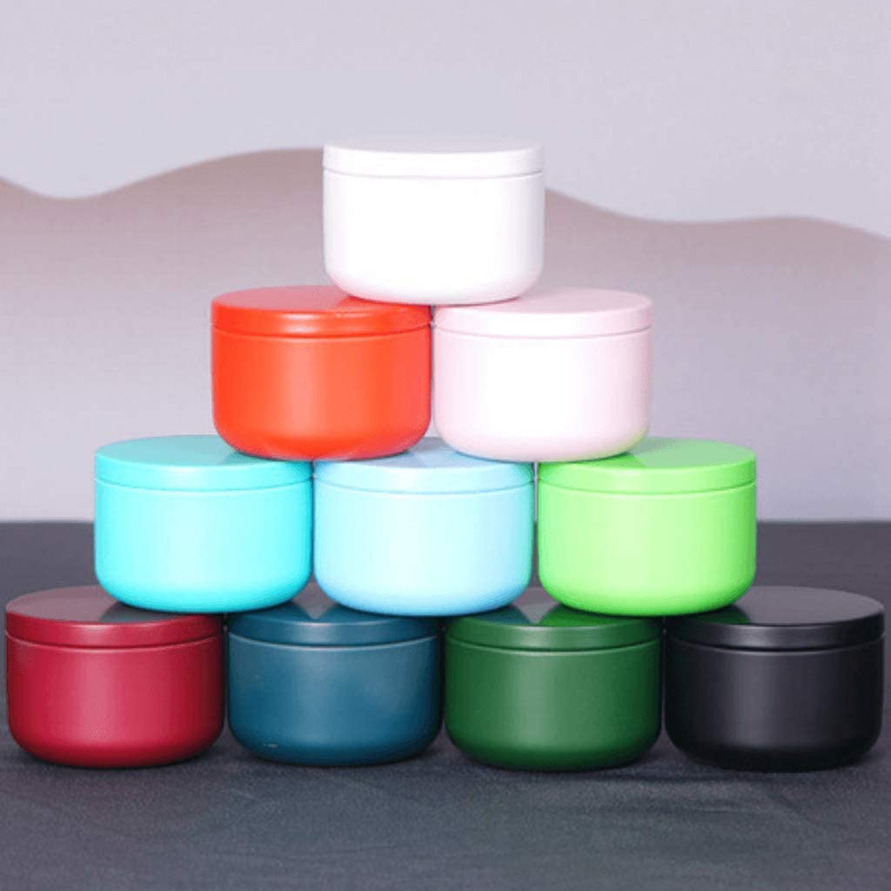 Candle Making Vessels - Lata de chá com tampas herméticas,