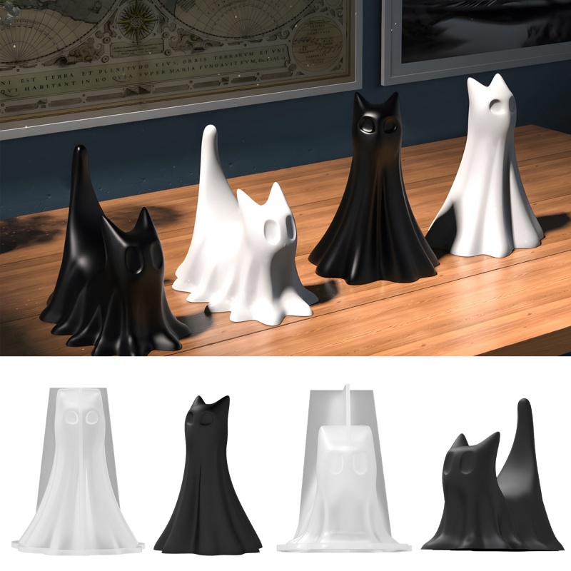 Gato fantasma halloween deskto - Candle Making Tutorial avaliação e preço