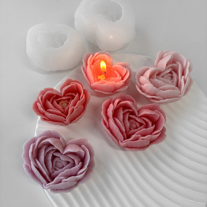 Amor flor molde de silicone di - Candle Making Jelly avaliação e preço