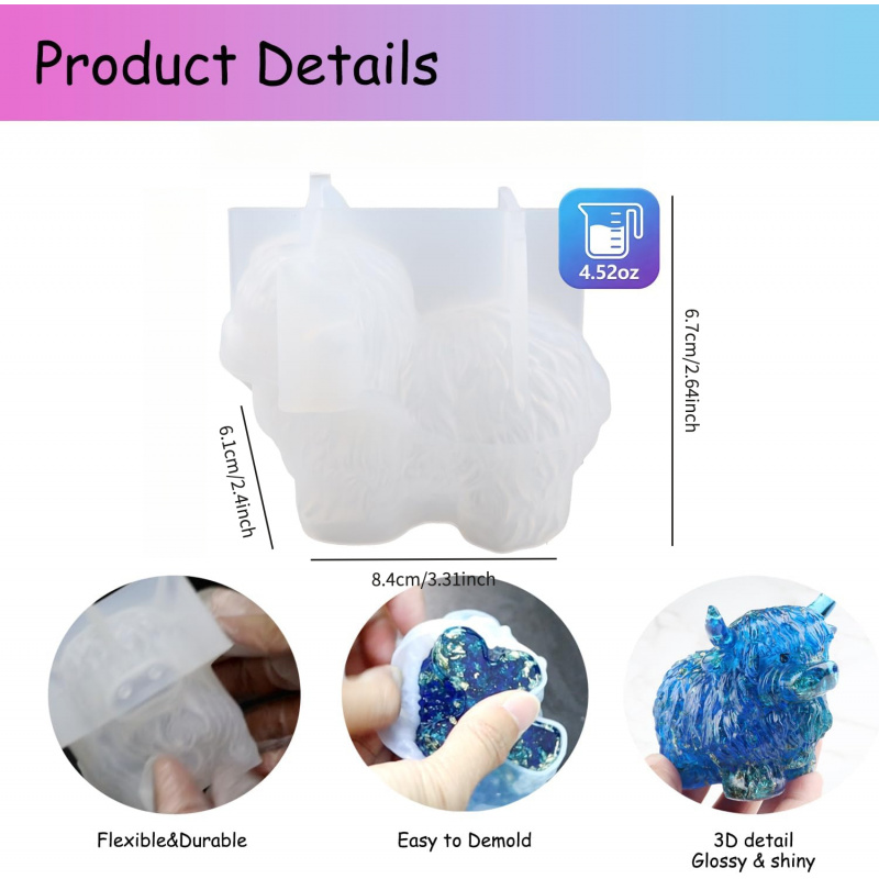 1 peça de molde de silicone 3D - Candle Making Jelly avaliação e preço