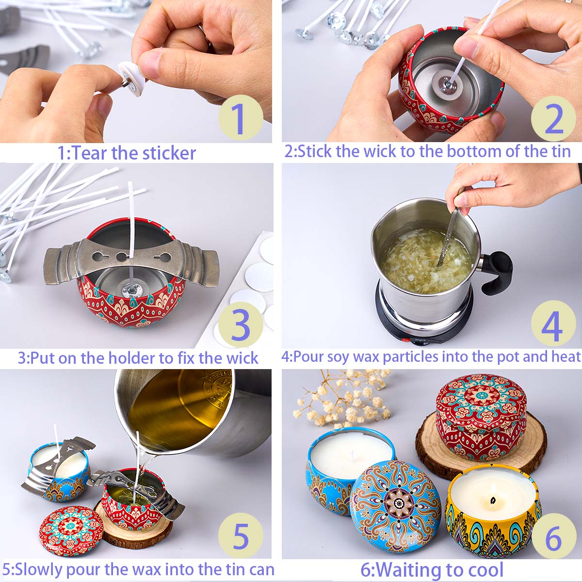 Kit de Ferramentas para Fazer  - Candle Making Raw Material avaliação e preço